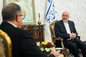 دیدار مسئول ارتباطات اسلامی جنبش حماس با قالیباف +عکس