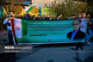 استقبال از رئیس جمهور در بازگشت از نیویورک +عکس