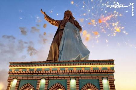 تندیس شمس تبریزی در خوی رونمایی شد