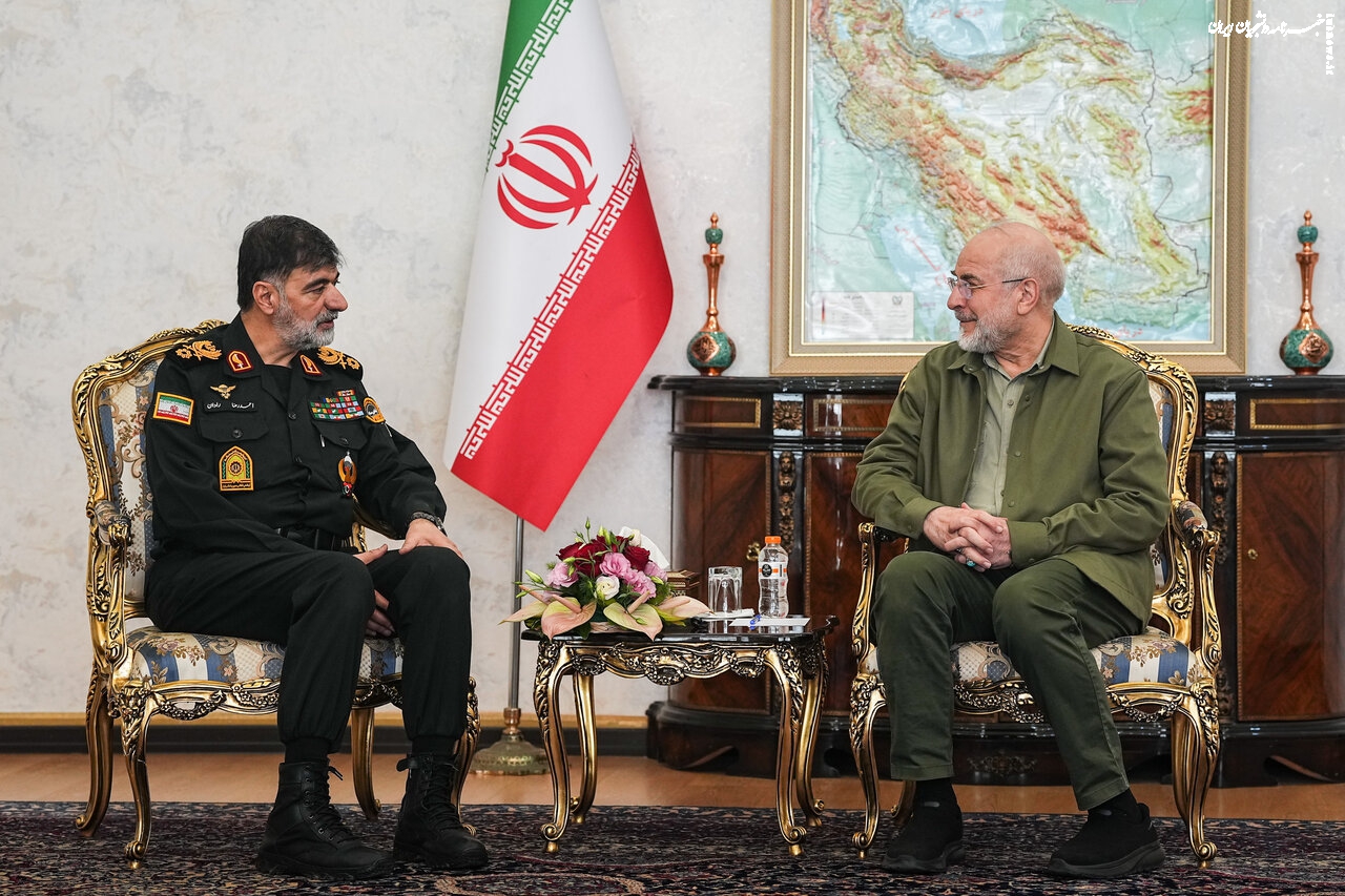 دیدار فرمانده و اعضای ستاد فرماندهی انتظامی کشور با قالیباف +عکس