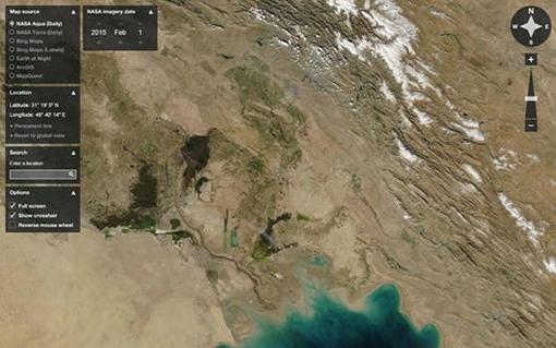 تصاویر ماهواره ای گرد و غبار خوزستان 