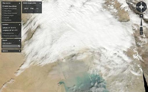 تصاویر ماهواره ای گرد و غبار خوزستان 