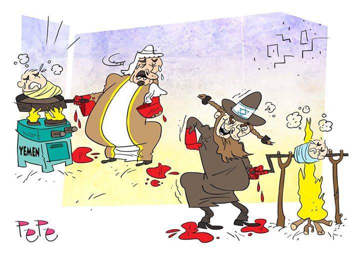 کاریکاتور:: کودک سوزی آل سعود و رژیم صهیونیستی