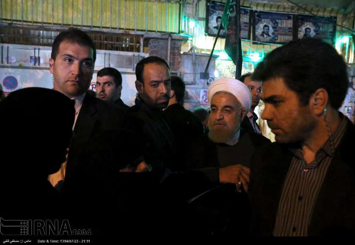 حضور رئیس جمهور در محله نازی آباد +تصاویر