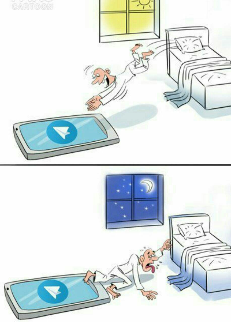 کاریکاتور:: ۴۰ میلیون ایرانی عضو تلگرام 