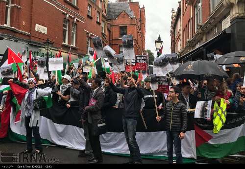 تصاویر تظاهرات به بسته شدن مسجدالاقصی در لندن