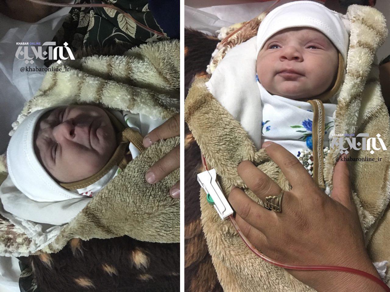 عکس:: بدنیا آمدن سومین نوزاد در حاشیه زلزله