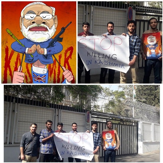 هدیه نمادین دانشجویان ایرانی به سفارت هند +عکس