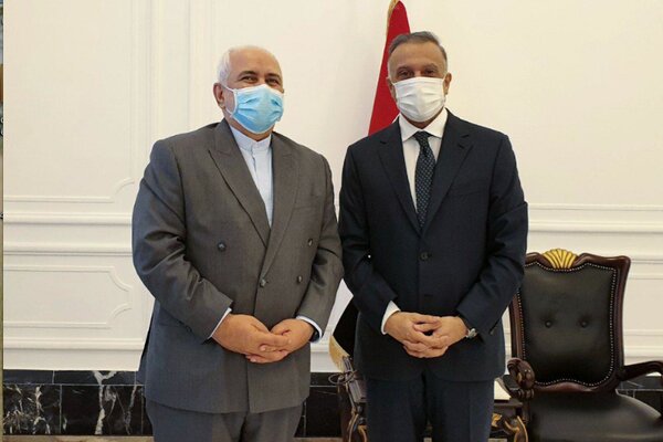 دیدار و گفتگوی ظریف با نخست‌وزیر عراق
