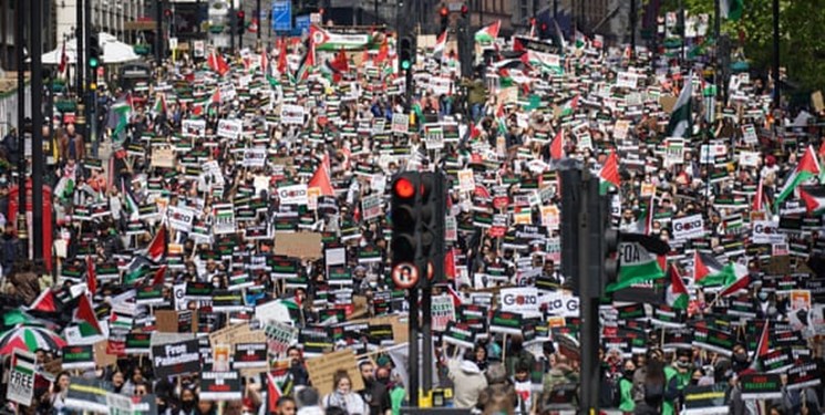 اسرائیل تروریست است ، فریاد هزاران نفر در لندن