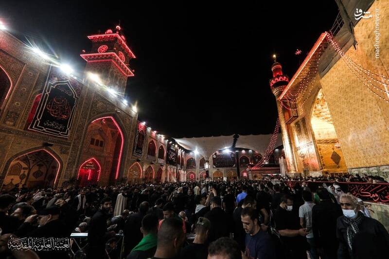 حال وهوای حرم مطهر امیرالمومنین علیه‌السلام در شب‌های اربعین+عکس