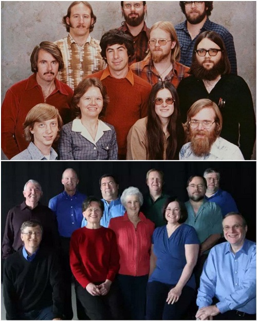 عکسی جالب از قبل و بعد کارمندان مایکروسافت 