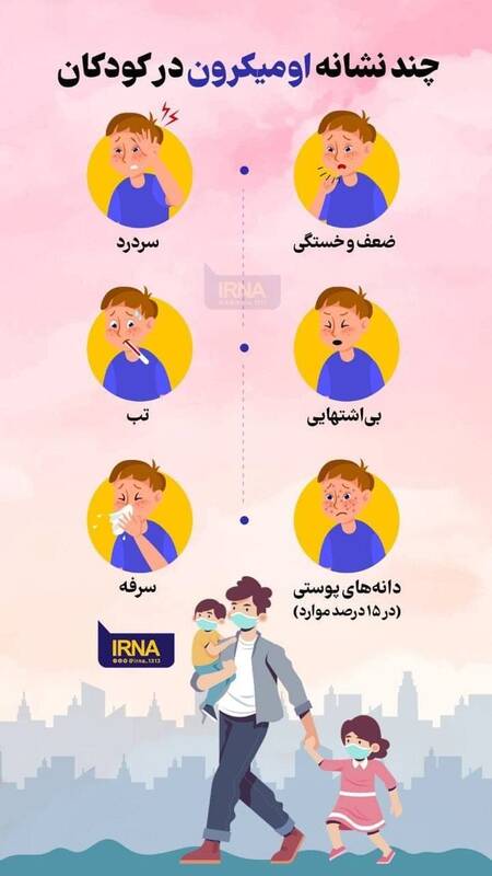 چند نشانه اومیکرون در کودکان + اینفوگرافیک