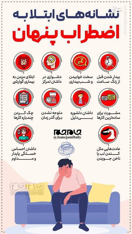 نشانه‌های ابتلا به اضطراب پنهان 