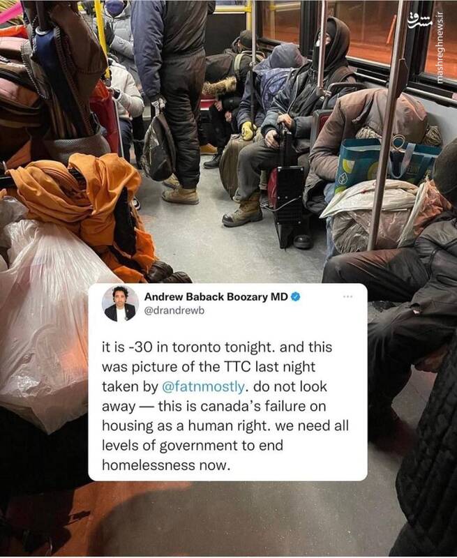 مترو خوابی در کانادا+ عکس