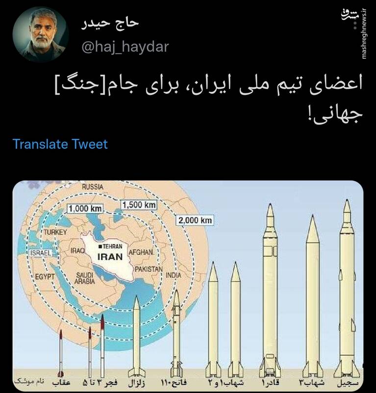 اعضای تیم ملی ایران برای جنگ جهانی!
