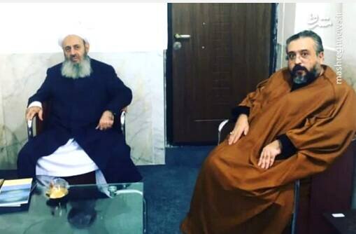 تصویر دیدار قطب خود خوانده دراویش گنابادی با عبدالحمید!