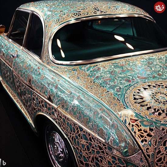  تصاویر جذاب هوش مصنوعی از خودروهایی با نقش و نگار ایرانی 