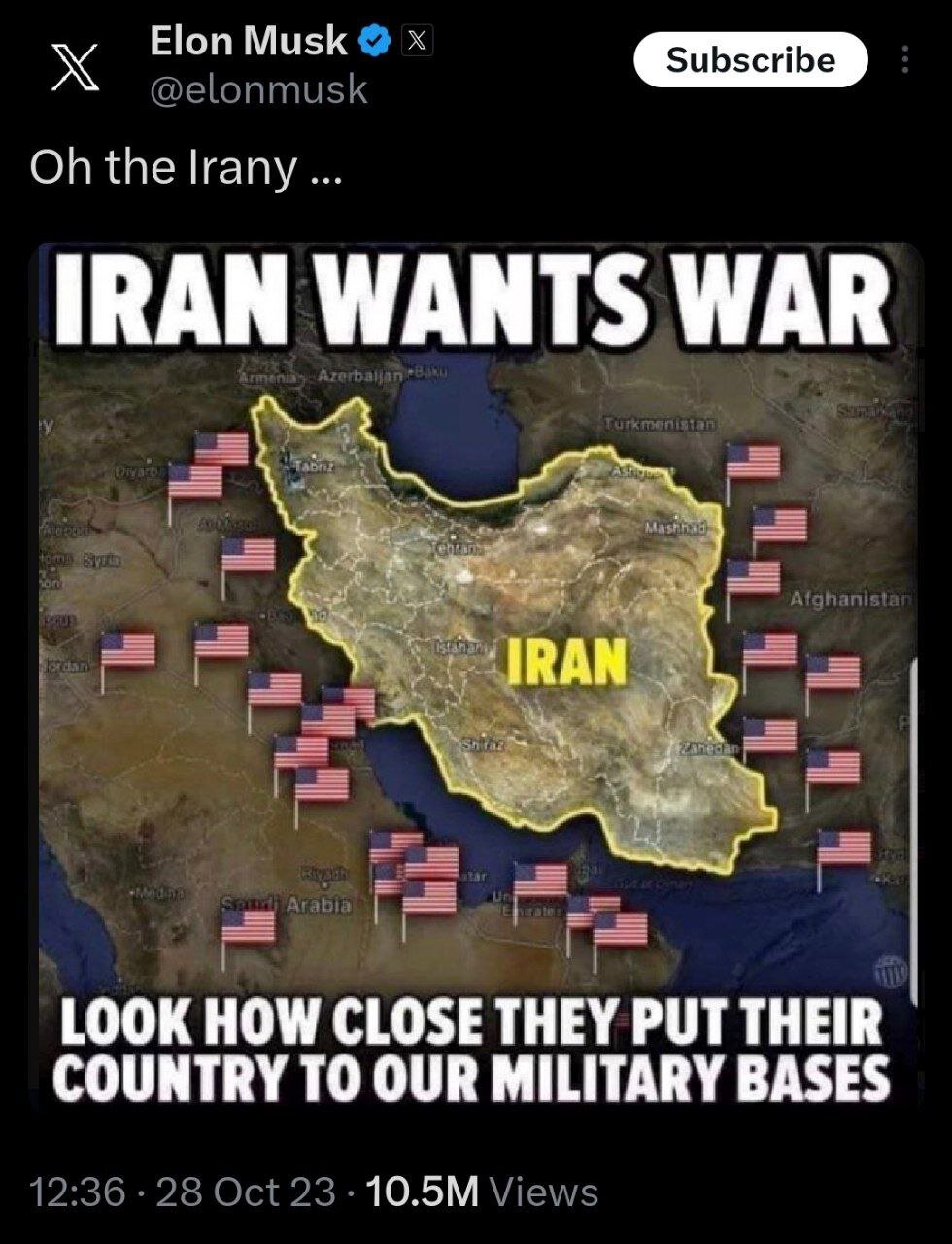 توئیت خبرساز ایلان ماسک درباره ایران!