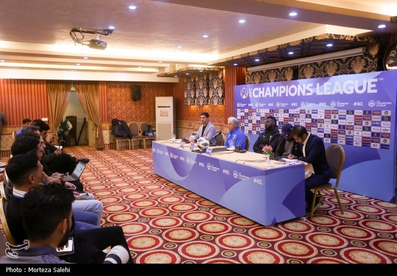  نشست خبری تیم الهلال عربستان قبل از دیدار با سپاهان ایران 