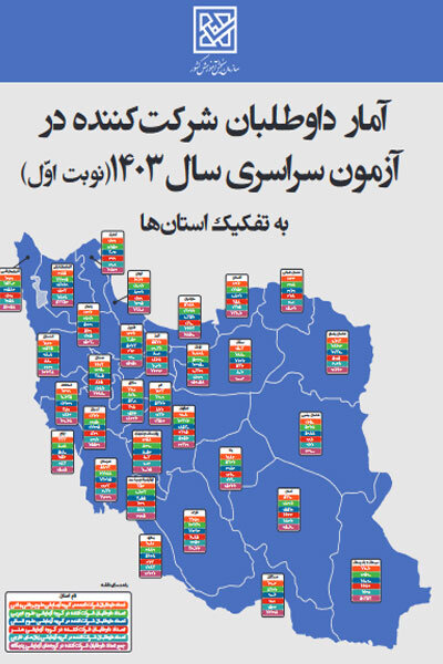 اینفوگرافیک/آمار داوطلبان نوبت اول کنکور سراسری ۱۴۰۳ 