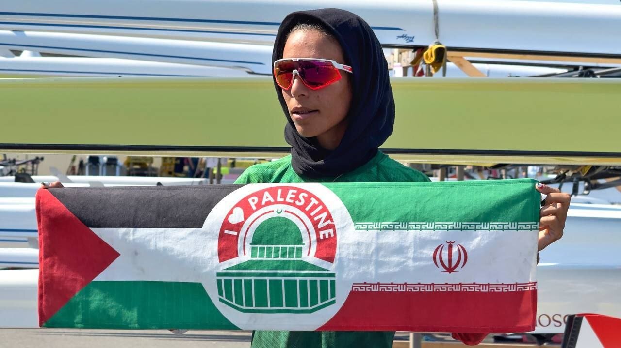 عکس | حمایت دختر المپیکی ایران از مردم فلسطین