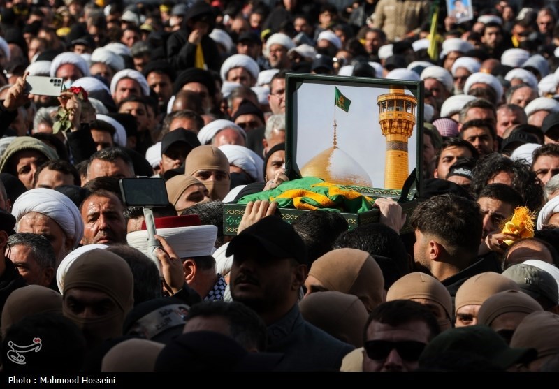 حضور رئیس مجلس در تشییع با شکوه شهدای مقاومت