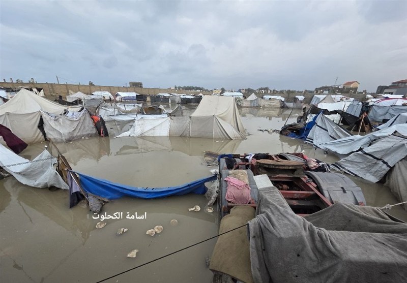 غزه؛ دیروز غرق در خون، امروز غرق در سیلاب